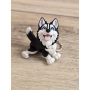 Breloczek Husky z kolorowymi Oczami 3D - Brelok Druk3d fidget Keychain