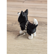 Breloczek Husky z kolorowymi Oczami 3D - Brelok Druk3d fidget Keychain