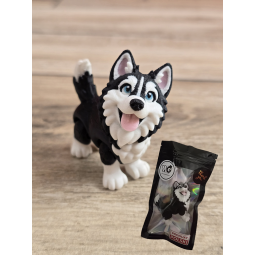 Figurka Husky z niebieskimi Oczami 3D - Druk3d fidget mixGadzet