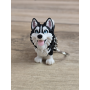 Breloczek Husky z niebieskimi Oczami 3D - Brelok Druk3d fidget Keychain