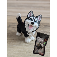 Breloczek Husky z niebieskimi Oczami 3D - Brelok Druk3d fidget Keychain
