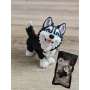 Breloczek Husky z niebieskimi Oczami 3D - Brelok Druk3d fidget Keychain