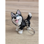 Breloczek Husky z niebieskimi Oczami 3D - Brelok Druk3d fidget Keychain