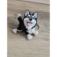 Breloczek Husky z niebieskimi Oczami 3D - Brelok Druk3d fidget Keychain