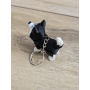 Breloczek Husky z niebieskimi Oczami 3D - Brelok Druk3d fidget Keychain