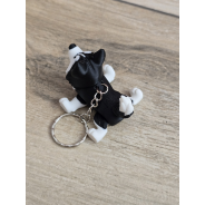 Breloczek Husky z niebieskimi Oczami 3D - Brelok Druk3d fidget Keychain