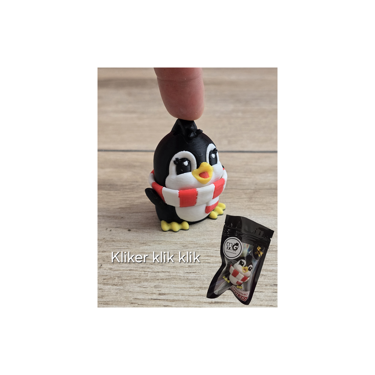 Kliker klik klik Pingwina 3D - Druk3d fidget mixGadzet