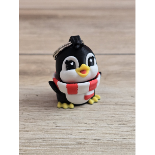 Breloczek Kliker klik klik Pingwina 3D - Brelok Druk3d fidget Keychain