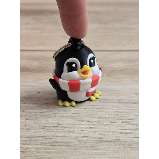 Breloczek Kliker klik klik Pingwina 3D - Brelok Druk3d fidget Keychain