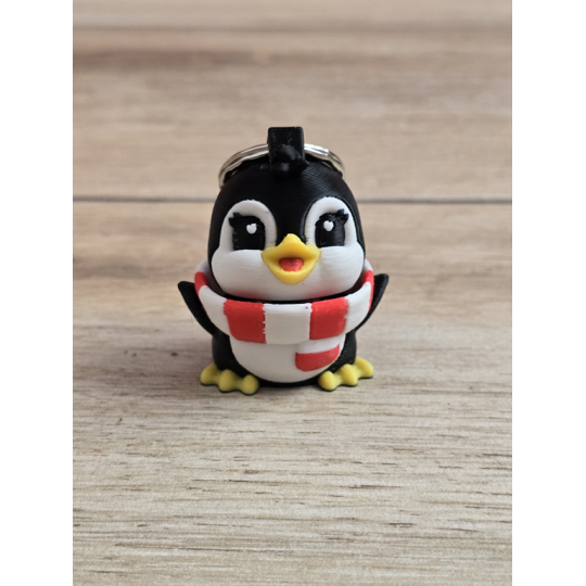 Breloczek Kliker klik klik Pingwina 3D - Brelok Druk3d fidget Keychain