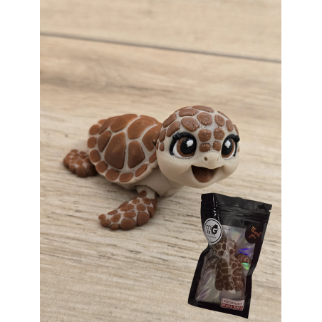 Breloczek Żółwia 3D - Brelok Druk3d fidget Keychain