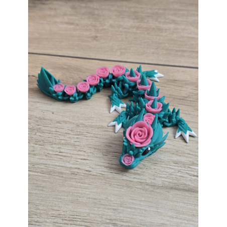 Figurka Smok Różany 22cm 3D - Druk3d fidget mixGadzet