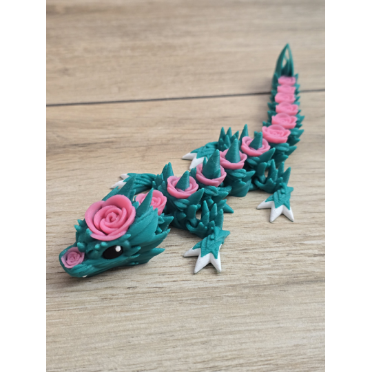 Figurka Smok Różany 22cm 3D - Druk3d fidget mixGadzet