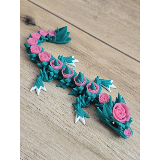Figurka Smok Różany 22cm 3D - Druk3d fidget mixGadzet