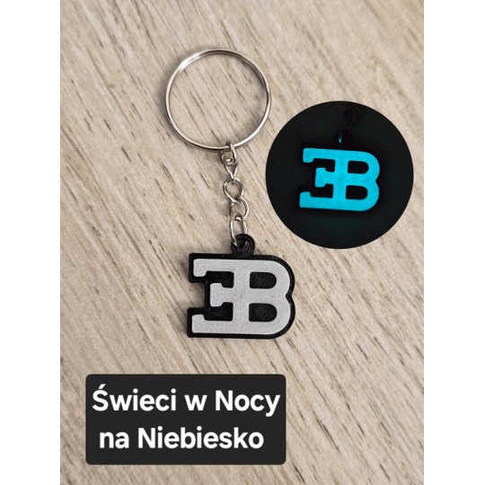 Breloczek Bugatti- Świeci w Nocy! 3d -Druk3d fidget Keychain mixGadzet