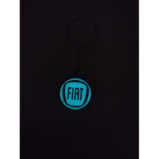 Breloczek Fiat - Świeci w Nocy! 3d -Druk3d fidget Keychain mixGadzet