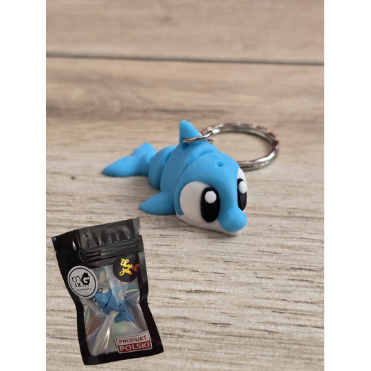 Breloczek Delfina 3D - Brelok Druk3d fidget Keychain