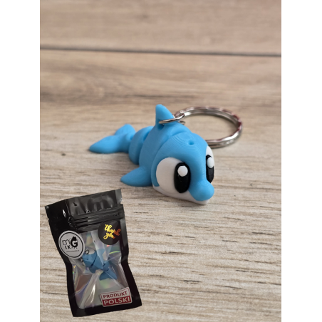 Breloczek Delfina 3D - Brelok Druk3d fidget Keychain