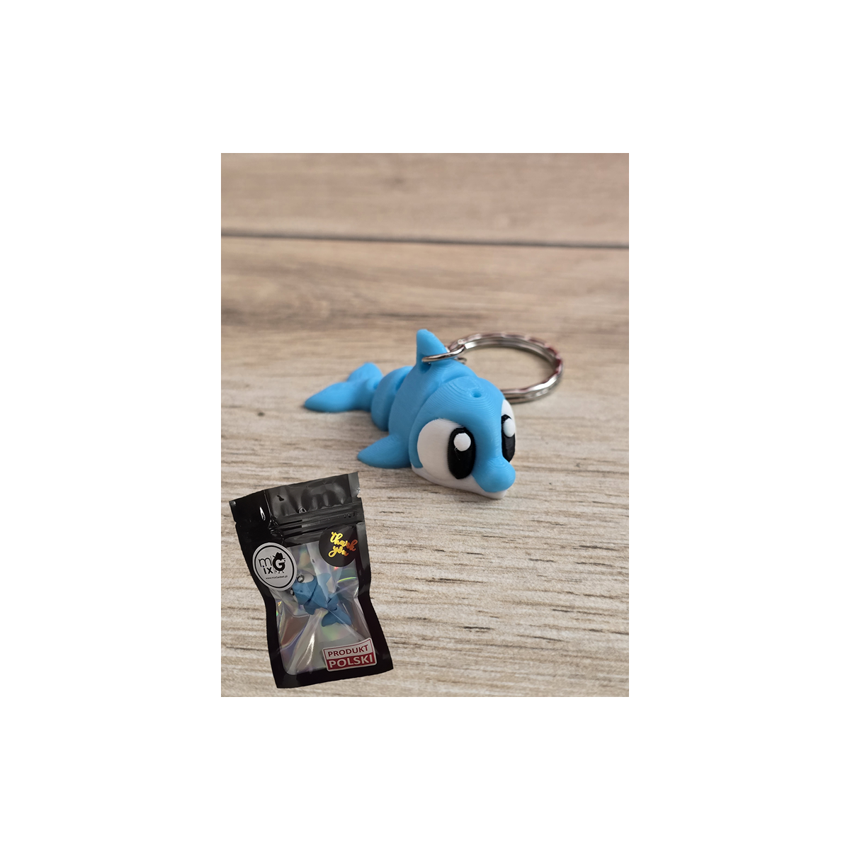 Breloczek Delfina 3D - Brelok Druk3d fidget Keychain