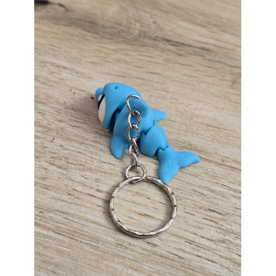 Breloczek Delfina 3D - Brelok Druk3d fidget Keychain