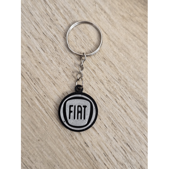 Breloczek Fiat - Świeci w Nocy! 3d -Druk3d fidget Keychain mixGadzet