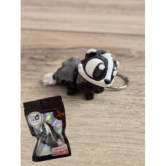 Breloczek Borsuka 3D - Brelok Druk3d fidget Keychain
