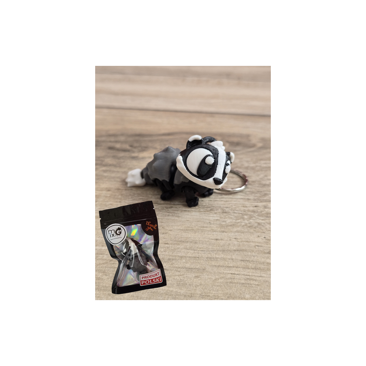 Breloczek Borsuka 3D - Brelok Druk3d fidget Keychain