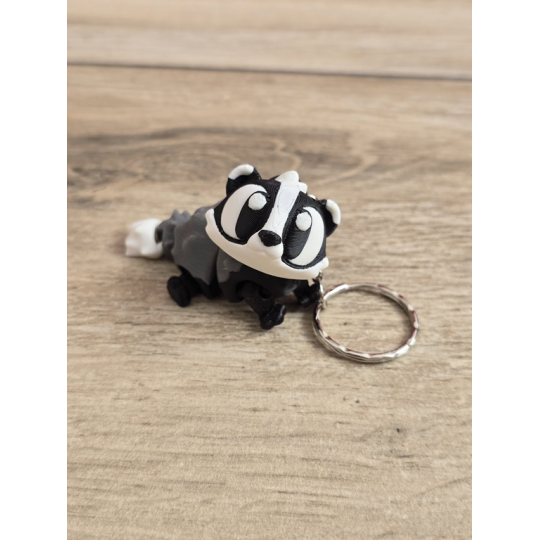 Breloczek Borsuka 3D - Brelok Druk3d fidget Keychain