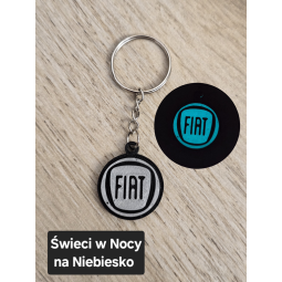 Breloczek Fiat - Świeci w Nocy! 3d -Druk3d fidget Keychain mixGadzet