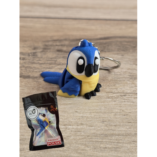 Breloczek Papuga Ara 3D - Brelok Druk3d fidget Keychain