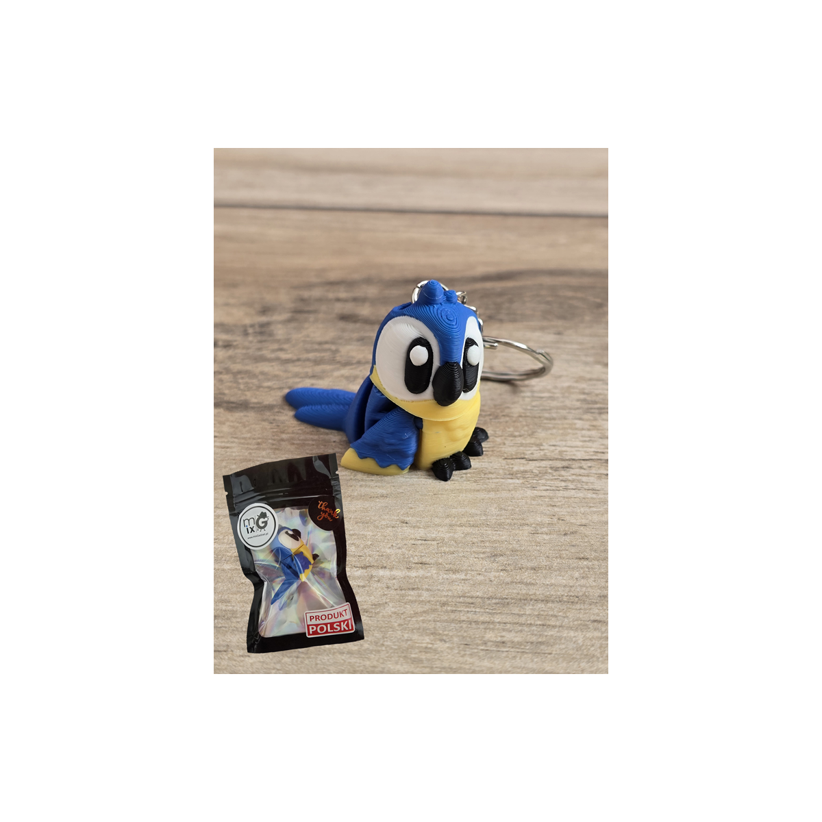 Breloczek Papuga Ara 3D - Brelok Druk3d fidget Keychain