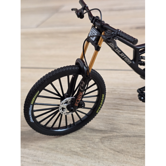 Kolekcjonerski Rower MTB | Model Finger Bike 1:8 | Metalowy - Czarny