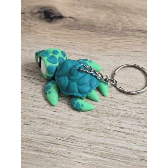 Breloczek Morskiego Żółwia 3D - Brelok Druk3d fidget Keychain
