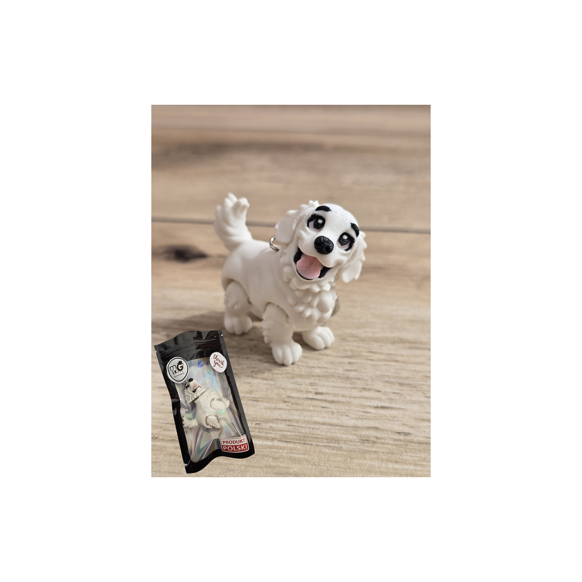 Breloczek Golden Retriever 3D - Brelok Druk3d fidget Keychain
