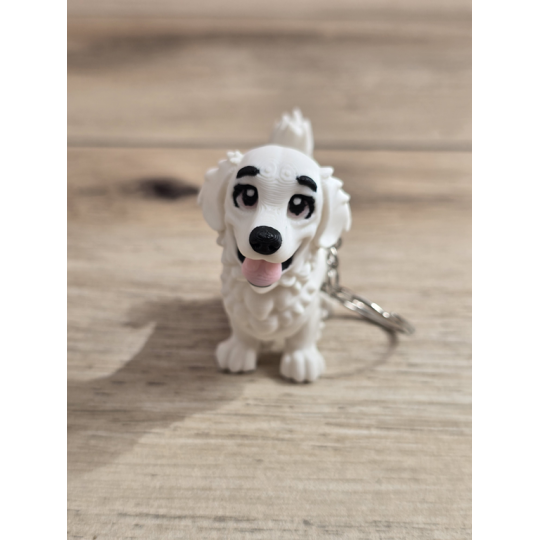 Breloczek Golden Retriever 3D - Brelok Druk3d fidget Keychain