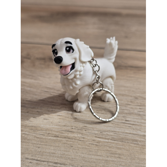 Breloczek Golden Retriever 3D - Brelok Druk3d fidget Keychain