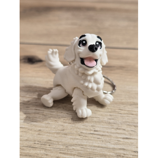 Breloczek Golden Retriever 3D - Brelok Druk3d fidget Keychain