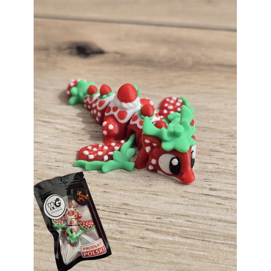 Mini Figurka Strawberry Dragon 3D - Druk3d fidget mixGadzet