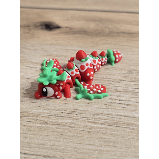 Mini Figurka Strawberry Dragon 3D - Druk3d fidget mixGadzet