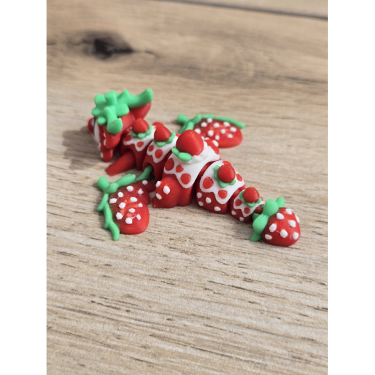 Mini Figurka Strawberry Dragon 3D - Druk3d fidget mixGadzet