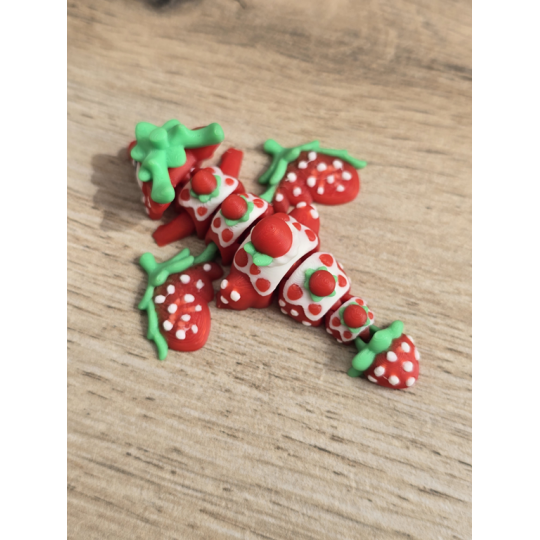 Mini Figurka Strawberry Dragon 3D - Druk3d fidget mixGadzet