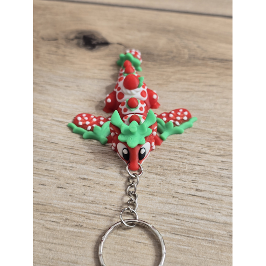 Breloczek Strawberry mini Dragon 3D - Brelok Druk3d fidget Keychain