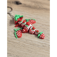 Breloczek Strawberry mini Dragon 3D - Brelok Druk3d fidget Keychain