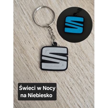 Breloczek Seat - Świeci w Nocy! 3d - Druk3d fidget Keychain mixGadzet