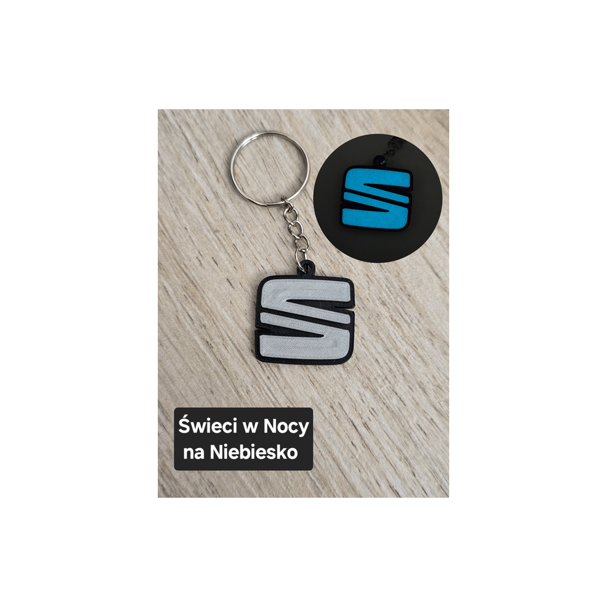 Breloczek Seat - Świeci w Nocy! 3d - Druk3d fidget Keychain mixGadzet