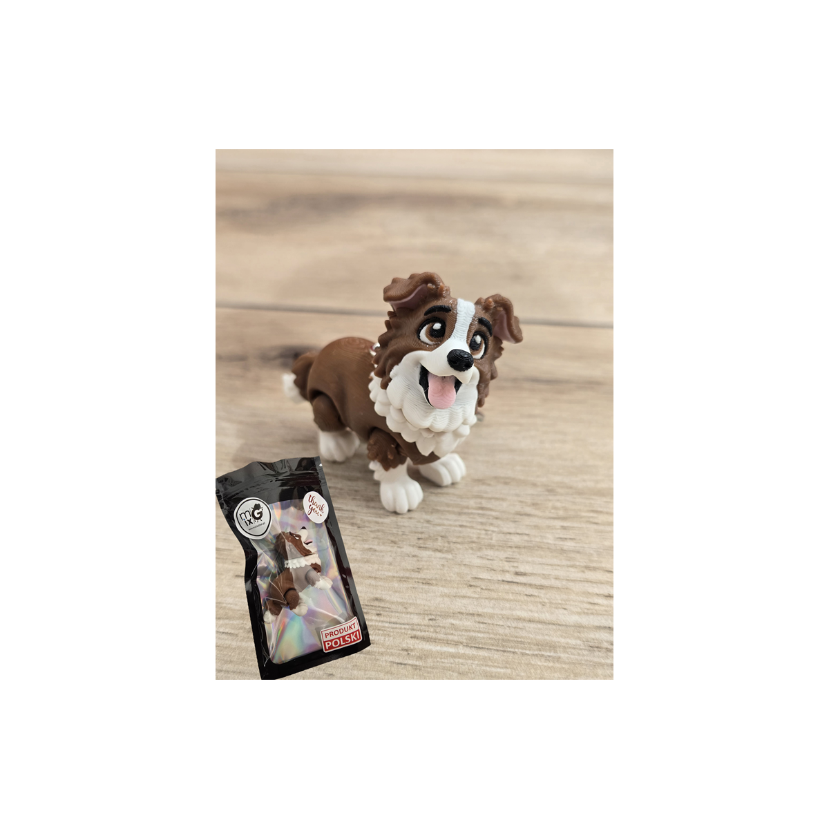 Breloczek Border Collie 3D - Brelok Druk3d fidget Keychain