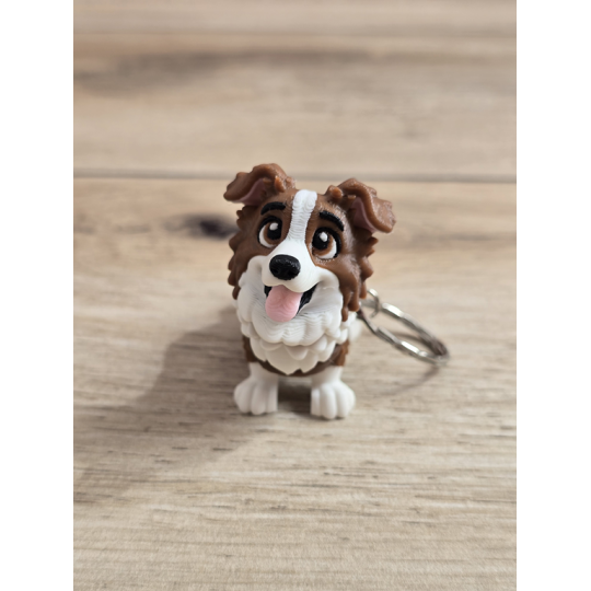 Breloczek Border Collie 3D - Brelok Druk3d fidget Keychain