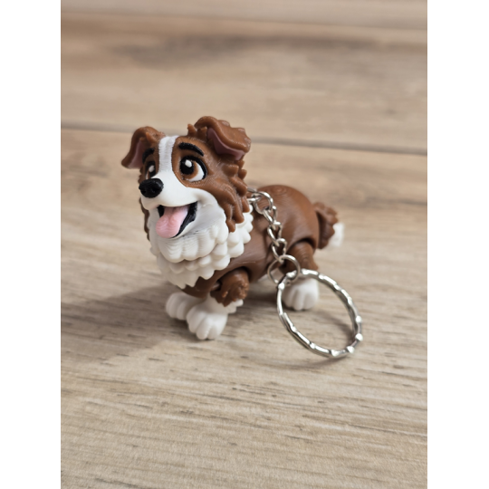 Breloczek Border Collie 3D - Brelok Druk3d fidget Keychain