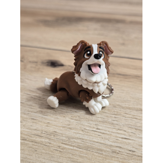 Breloczek Border Collie 3D - Brelok Druk3d fidget Keychain