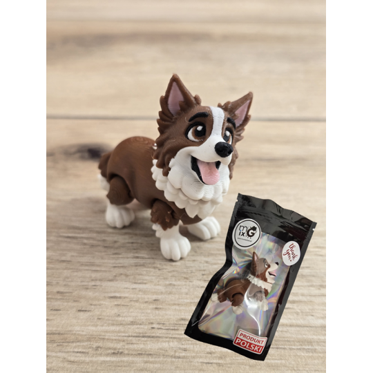 Breloczek Psa Border Collie 3D - Brelok Druk3d fidget Keychain